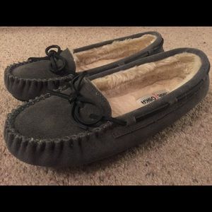 Brand New Minnetonka Moccasin - Grey Size 9.5